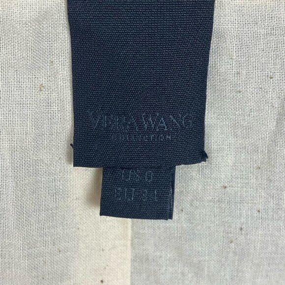 Vera Wang Collection Trench Coat Black Belted Size 0 Jacket Minimalist Oversized - Picture 3 of 14